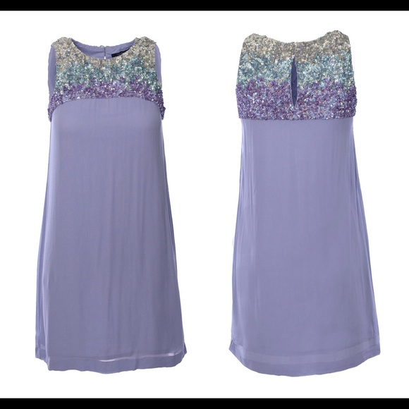 Purple Ombre French Connection Party Dress NWT - Picture 5 of 5